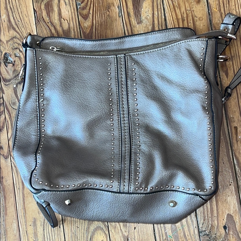 MONTANA WEST Studded Saddle Brown Leather Hobo Purse Concealed Carry Handbag